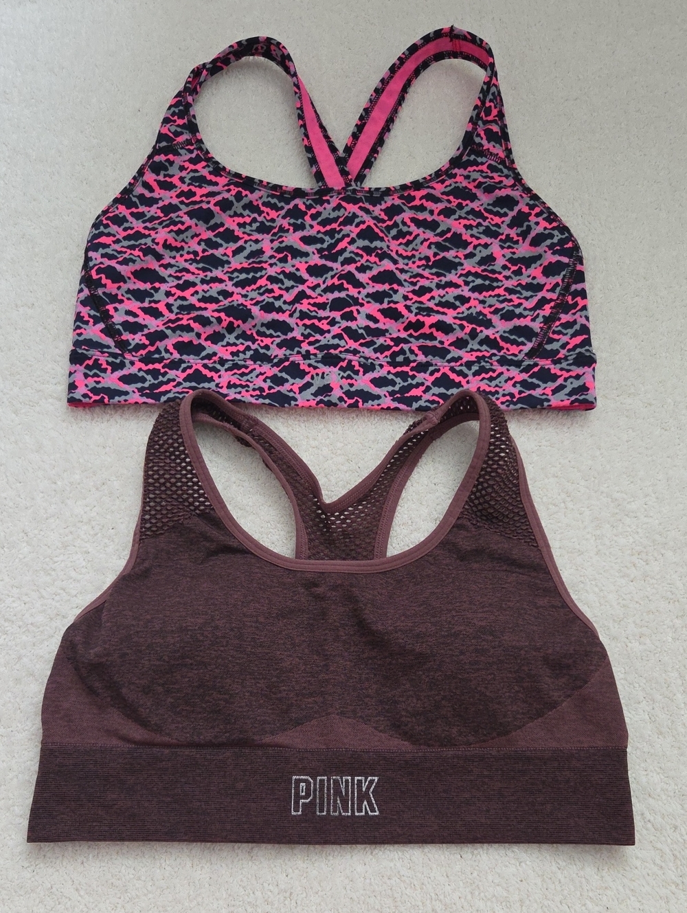 Victoria's Secret Women's Seamless Racerback Sports Bra Bundle
